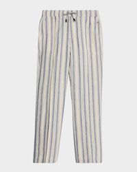 Men's Linen Multi-Stripe Pull-On Pants