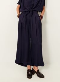 Sessun - Pantalon large taille haute fluide - Taille 42 - Bleu