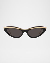 Signature Acetate & Metal Cat-Eye Sunglasses