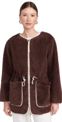 Varley Angelina Sherpa Coat French Roast XL