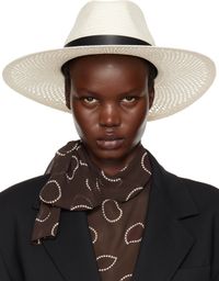 Max Mara White Sidney Panama Hat
