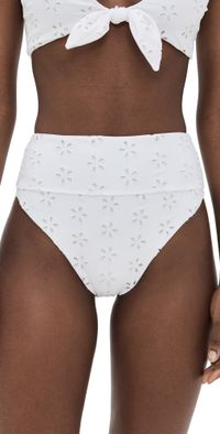 Beach Riot Hazel Bottoms White Magnolia Eyelet S