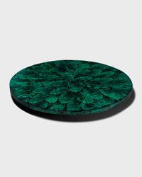 Mother of Pearl Revolving Tray, Green