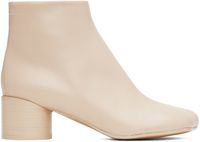 MM6 Maison Margiela Beige Anatomic Ankle Boots