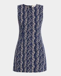 Ruby Sleeveless Abstract Intarsia Mini Dress