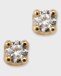14K Gold 4-Prong Diamond Stud Earrings