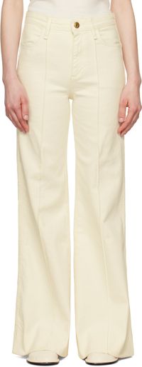 rag & bone Off-White Skylar Wide-Leg Flare Jeans