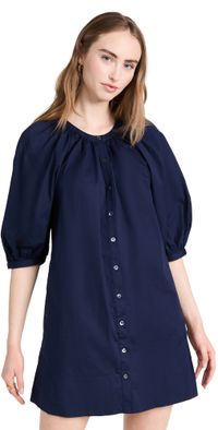 STAUD Mini Vincent Dress Navy XS