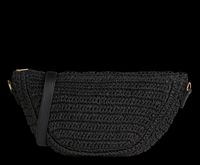 Pieces - Sac bandoulière en paille - Taille Unique - Noir