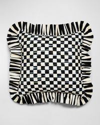 Courtly Check Ruffle Throw Pillow