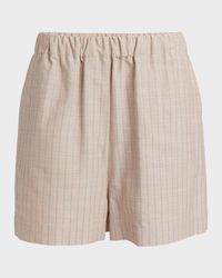 Stripe Jacquard Pull-On Shorts