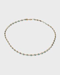 Mini Enamel Evil Eye Eternity Necklace