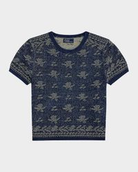 Floral Cotton Short-Sleeve Top