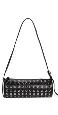 Proenza Schouler Silo Bag in Eyelet Covered Nappa Black One Size