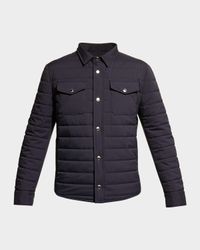Men's Quilted Nylon Shirt Jacket