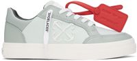 Off-White Green New Low Vulcanized Calf Leather Sneakers