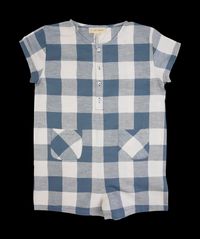La Petite Collection - Combinaison imprimée en lin - Taille 8A - Bleu