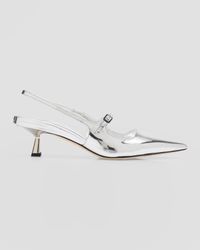Didi Metallic Mary Jane Slingback Pumps
