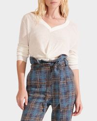 Soren V-Neck Twisted-Hem Sweater