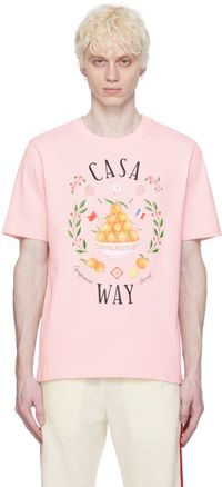 Casablanca SSENSE Exclusive Pink 'Casa Way' T-Shirt