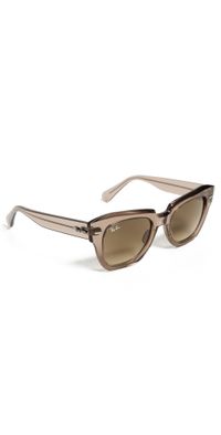 Ray-Ban State Street Sunglasses Transparent Light Brown One Size