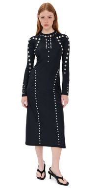 Coperni Snap Techno Jersey Dress Black XL