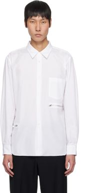 Comme des Garçons Homme Deux White Cotton Broad Shirt