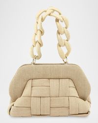 Tia Woven Vegan Fabric Top-Handle Bag