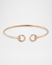 Gucci Horsebit 18K Diamond Bangle Bracelet