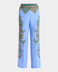 Denim Wide Leg Belt Loop Pants