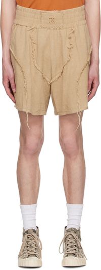 MISBHV Beige Jordan Barrett Edition Boxing Shorts