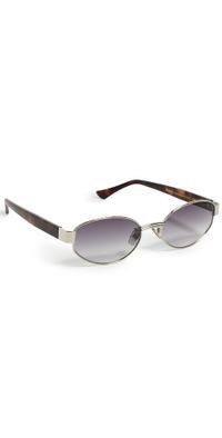 Illesteva Bellagio A Sunglasses Silver/Havana w/ Grey Gradient One Size