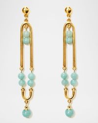 Bead Statement Earrings, Green