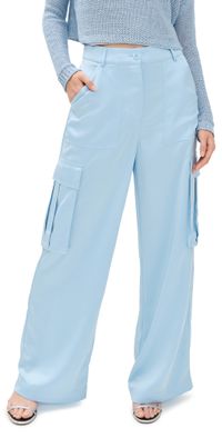 Susana Monaco Satin Cargo Pants 32 Poolside 2