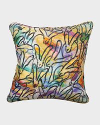 Wonderland Double-Sided Pillow, 22" Square