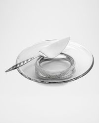 Braid Glass Cake Platter
