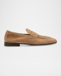 Men's Suede Penny Loafers