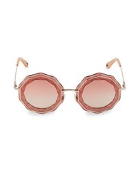 Women's Caite 52MM Octagonal Sunglasses - Rose Gold Coral