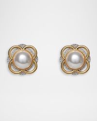 Pearly Pinball Button Earrings
