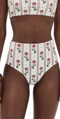 Agua by Agua Bendita Magenta Quebrada Bikini Bottoms Multicolor L