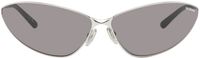 Balenciaga Silver Razor Cat Eye Sunglasses