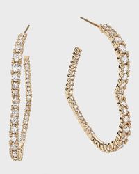 Flawless Small Graduating Diamond Heart Hoop Earrings