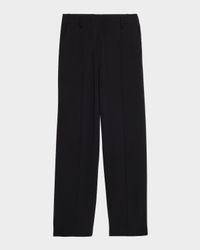 Straight-Leg Stirrup Tailored Pants