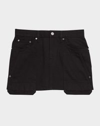 Mini Denim Carpenter Skirt