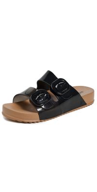 Melissa Melissa Jelly Cozy Slides Brown/Black 8