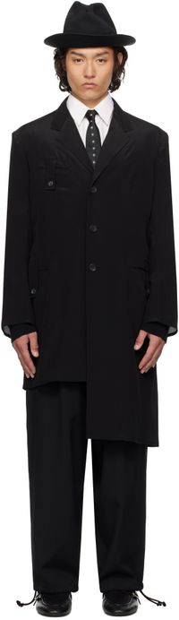 YOHJI YAMAMOTO Black Tab Long Blazer