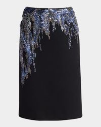 Samba Sequin Embroidered Crepe Skirt