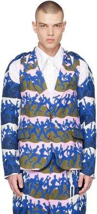 Charles Jeffrey LOVERBOY Veston multicolore à ornements torsadés