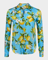 Floral Lemon Tyler Silk Blouse
