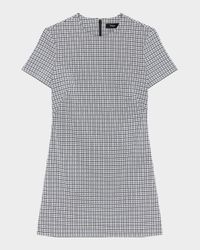 Short-Sleeve A-Line Mini Dress